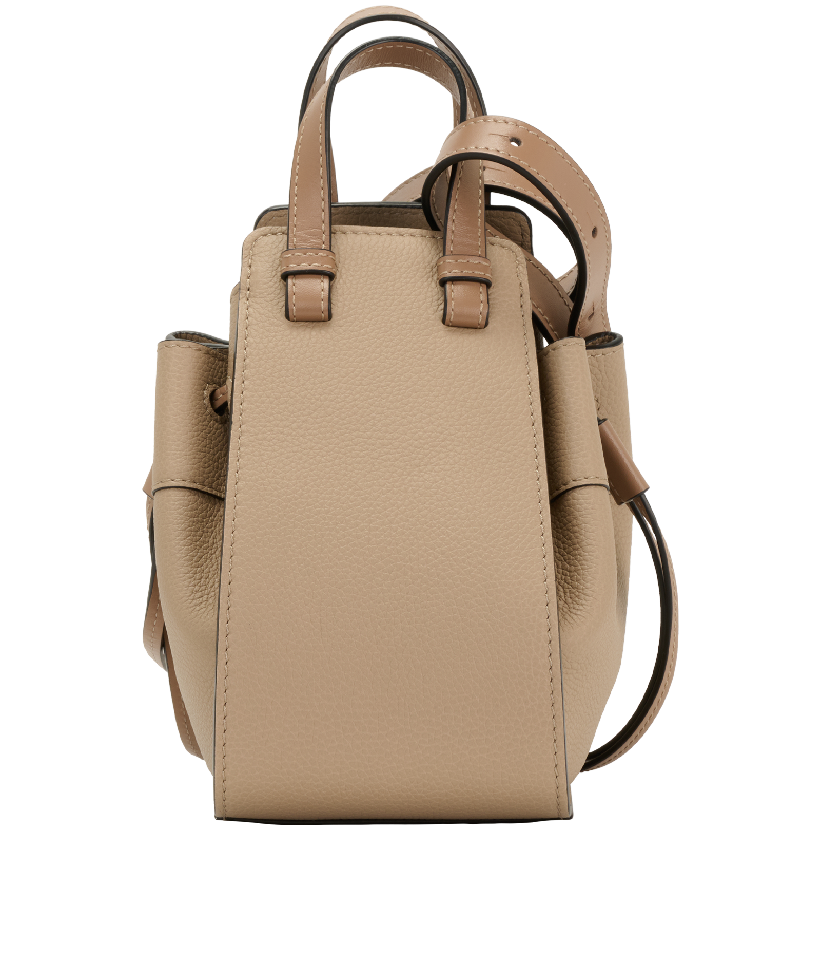 Mini Hammock, &pound;950, Handbags, Beige, Leather, Back view